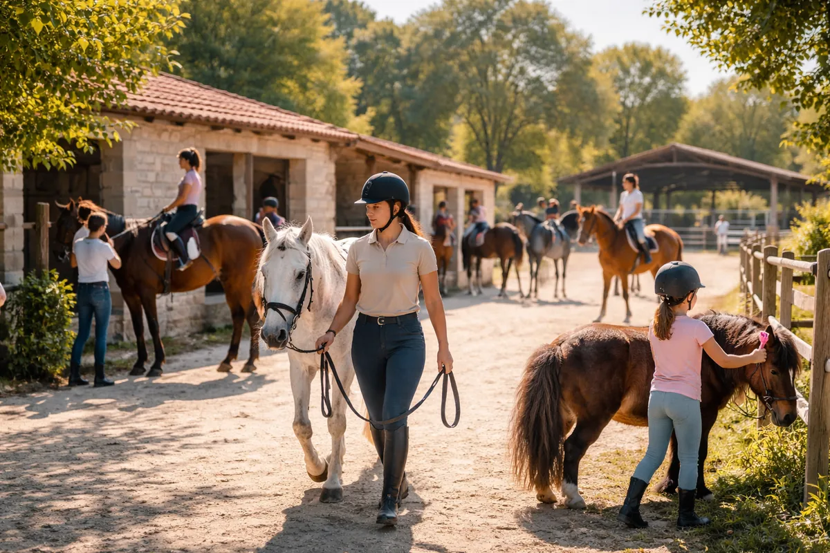 Comment se déroule une journée type dans un centre équestre en Charente