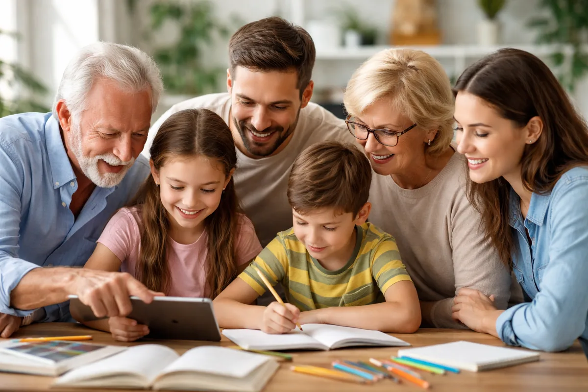 Les bénéfices de l'apprentissage intergénérationnel en famille